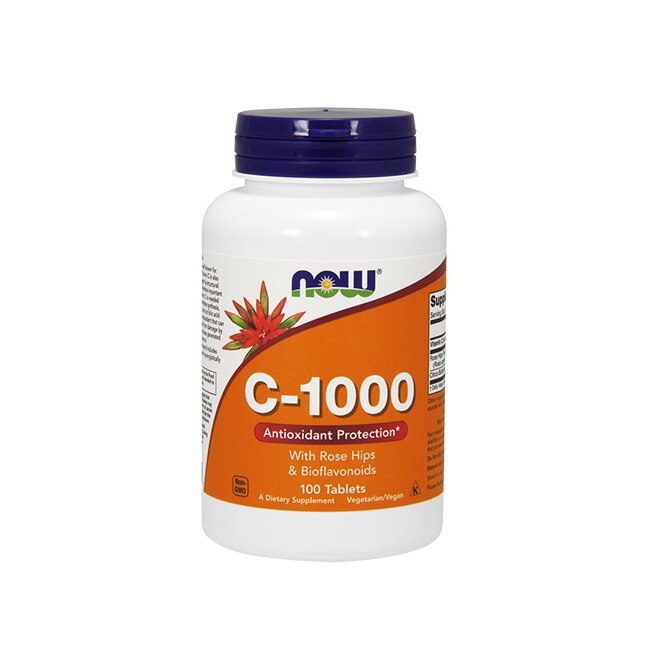 Vitamin C1000 with Rose Hips & Bioflavonoids 100tabs NOW C1000 with