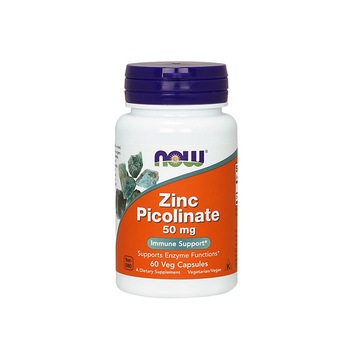 Now, Picolinat de zinc, 50 mg, 60 capsule Now, Picolinat de zinc, 50 mg, 60 capsule
