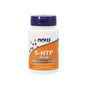Supliment nutritiv 5-HTP, Now, 30 capsule Supliment nutritiv 5-HTP, Now, 30 capsule