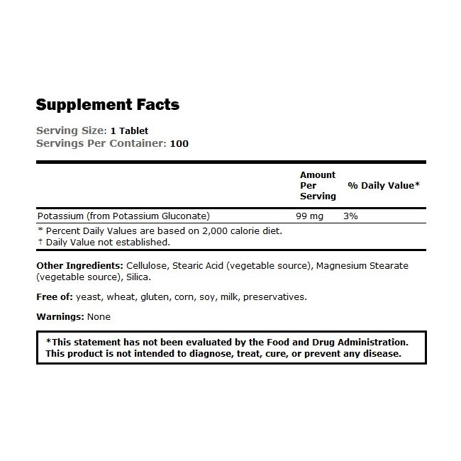 Potassium Gluconate 99mg. NOW eMAG.bg