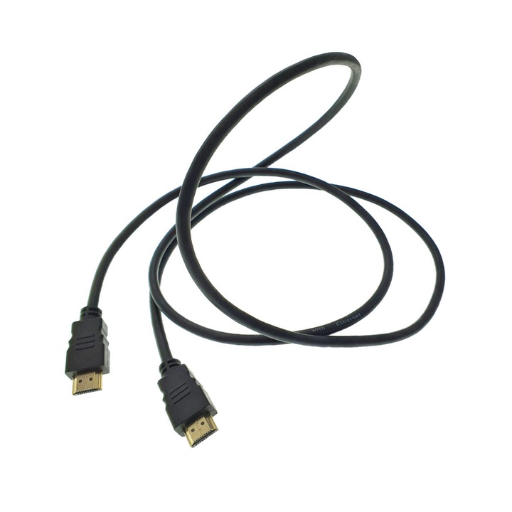 Cablu HDMI tata-tata, cu ethernet, 4K, v1.4, High Speed, HEC, HARC, 19p-19p, 1.5m, negru