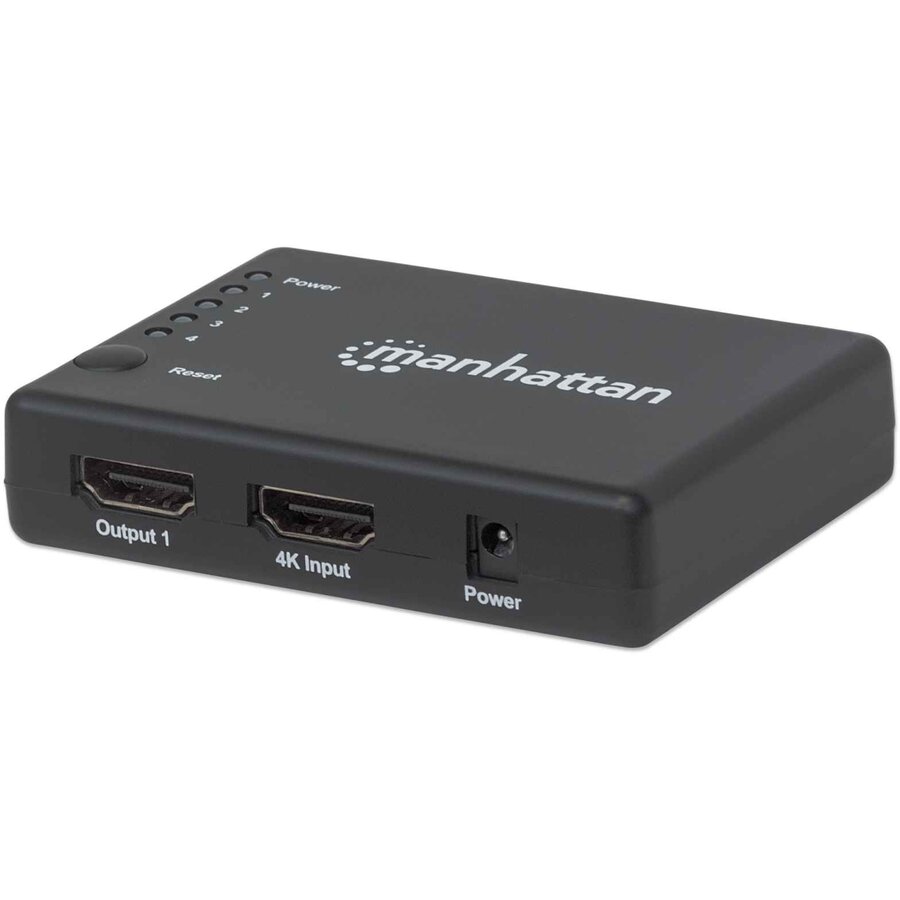 Splitter Manhattan AV HDMI 1xIN 4xOUT, 4K@30Hz, Negru