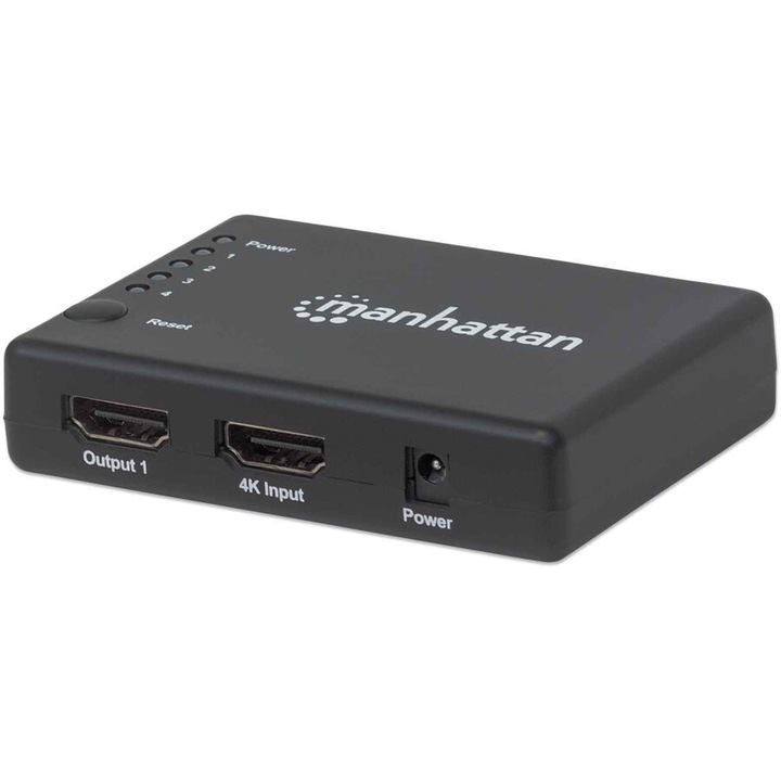 Manhattan Adapter, AV HDMI, 1 bemeneti, 4 kimeneti, 4K @ 30 Hz, fekete