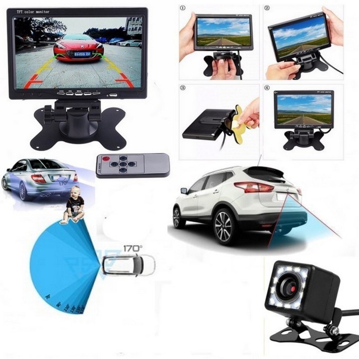 Monitor 7 Inch + Camera Marsarier 12 Led