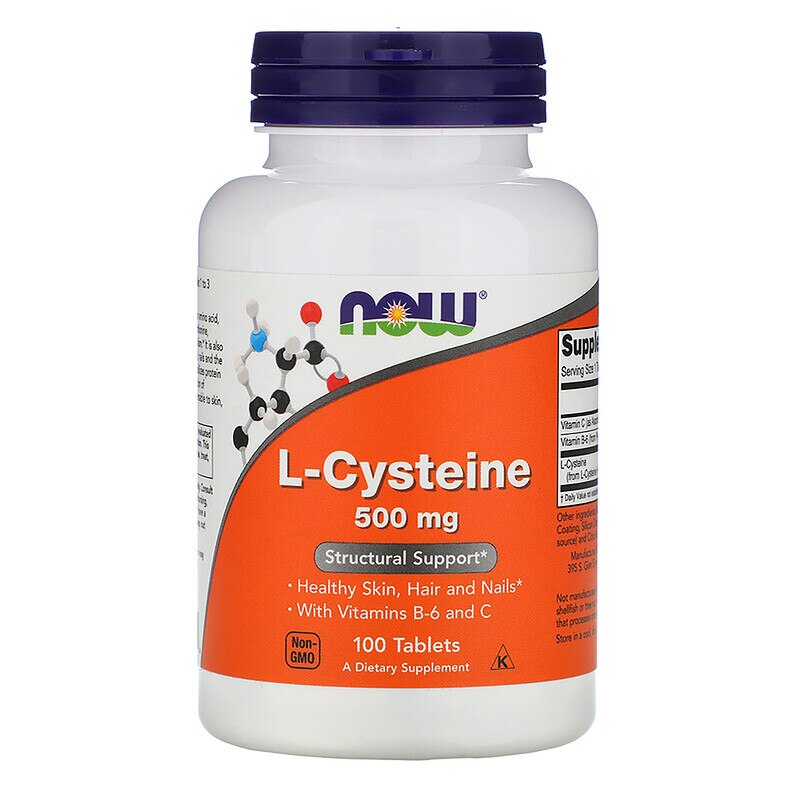 Supliment nutritiv L-Cisteina 500 mg, Now