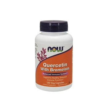 Supliment alimentar Quercetin cu Bromelaina, NOW Supliment alimentar Quercetin cu Bromelaina, NOW