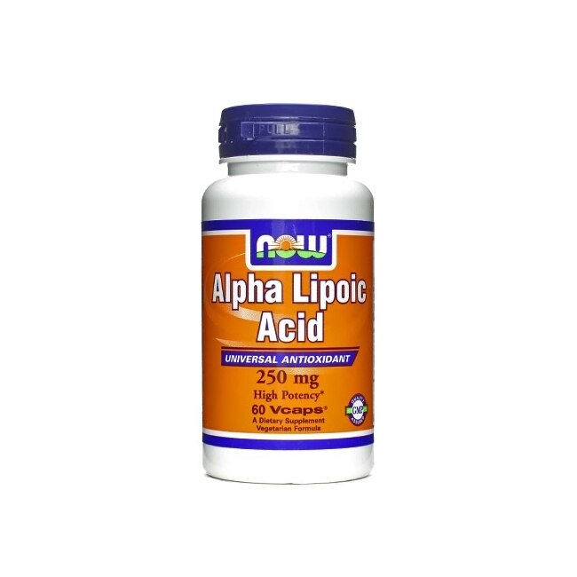 Acid Alfa Lipoic Now, 250 mg, 60 Capsule