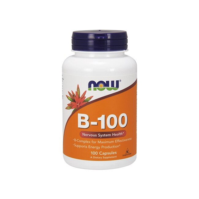 Supliment nutritiv Now, Vitamina B-100, 100 capsule