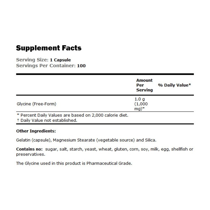 Glycine NOW 0.100 kg