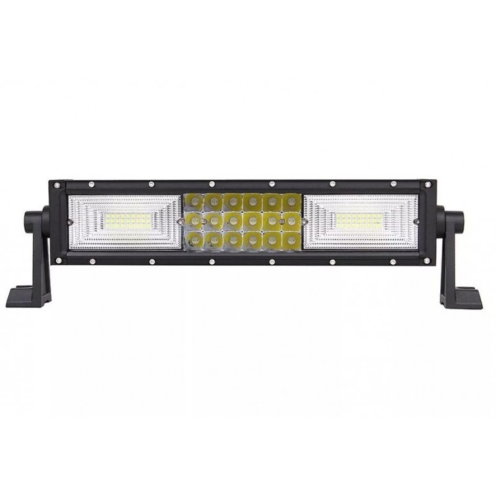 LED Bar Auto Curbat 216W, leduri pe 3 randuri, 12V-24V, 15120 Lumeni, 13,5"/34,2 cm, Combo Beam 12/60 Grade
