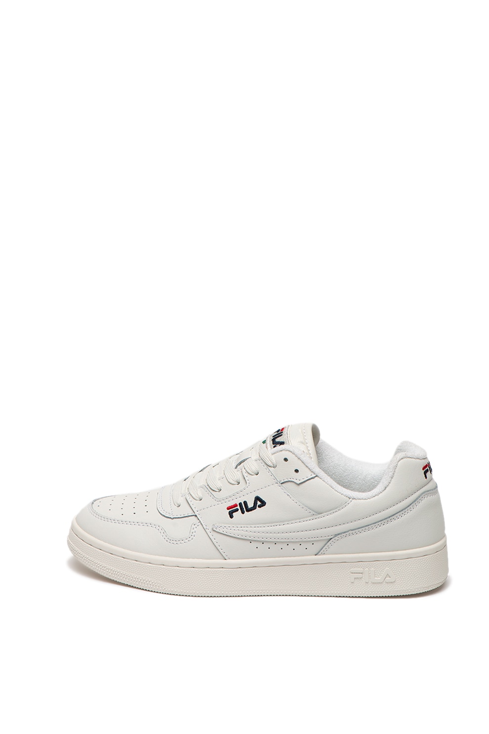 Fila, Pantofi sport cu detalii perforate Arcade, Alb, 44