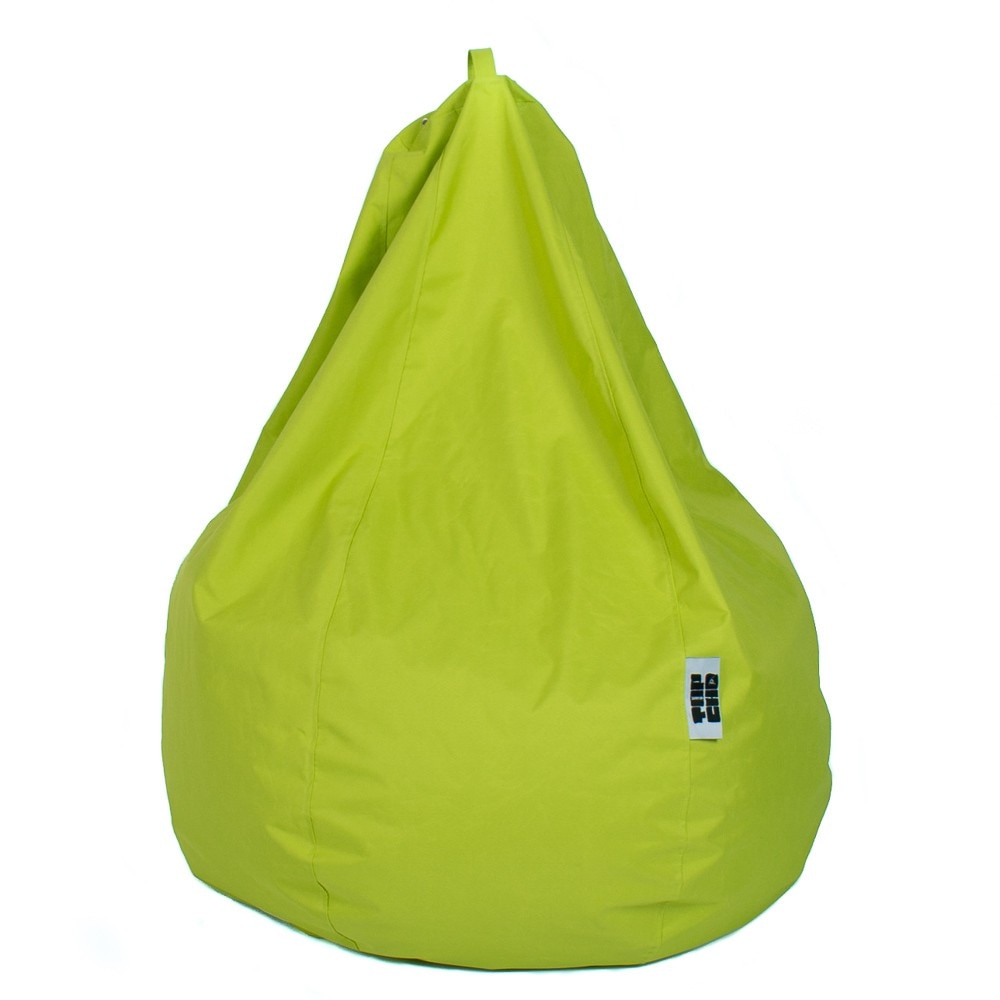 Fotoliu Topcho, Model Big Puff Outdoor, Damasc, Impermeabil, Husa detasabila, Umplutura polistiren, Verde
