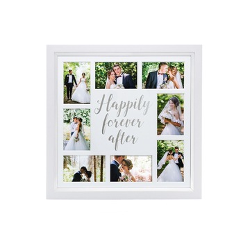 Rama foto poze multiple nunta, 51.5 x 51.5cm, Pearhead, alba Rama foto poze multiple nunta, 51.5 x 51.5cm, Pearhead, alba