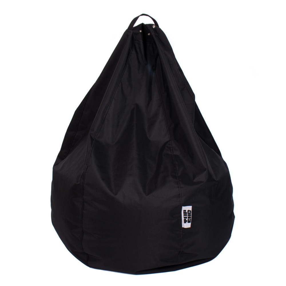 Fotoliu Topcho, Model Big Puff Outdoor, Damasc, Impermeabil, Husa detasabila, Umplutura polistiren, Negru