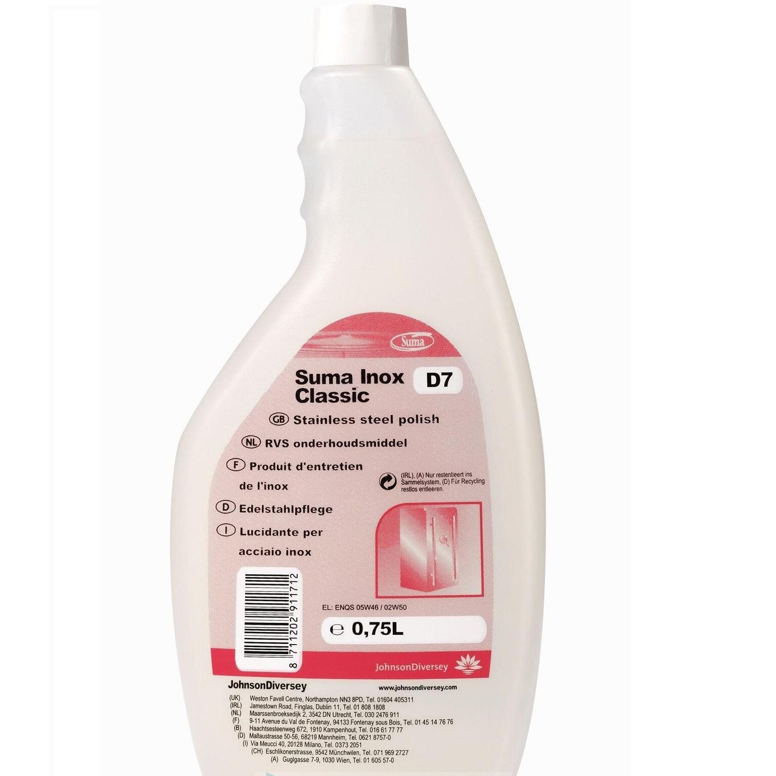 Detergent profesional suprafete inox Suma Inox Classic D7 0.75L