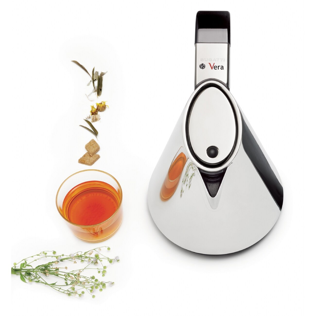 Fierbator electric Casa Bugatti, Vera Easy Kettle, corp din inox, argintiu, capacitate 1.7L