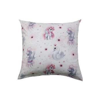 Perna, Unicornul roz, 40x40cm Perna, Unicornul roz, 40x40cm