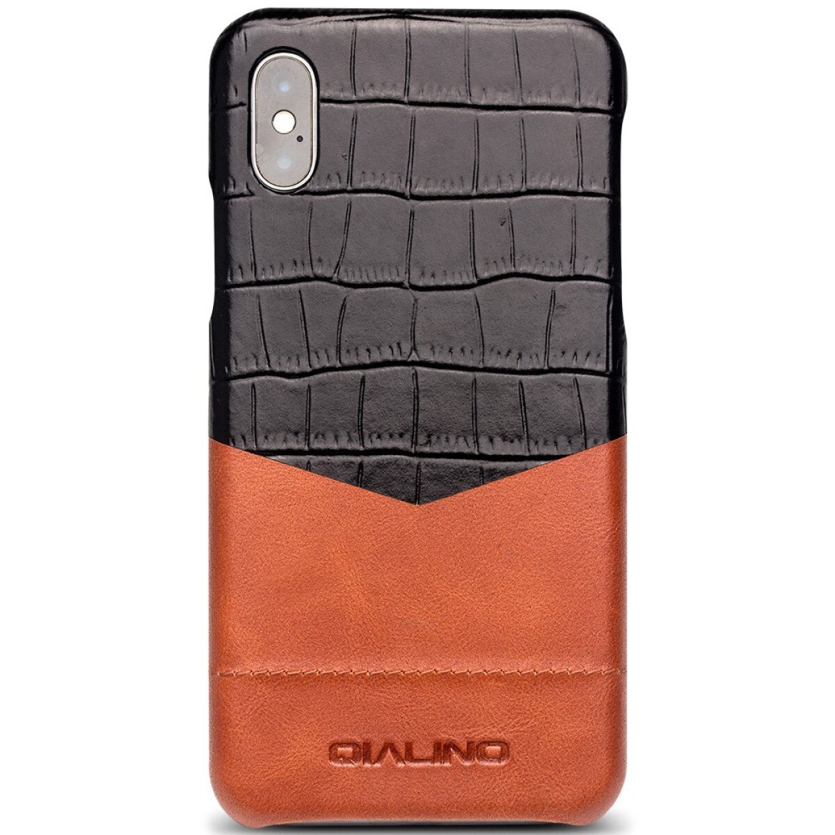 Husa piele iPhone X/Xs 5.8'', Crocodile texture Qialino