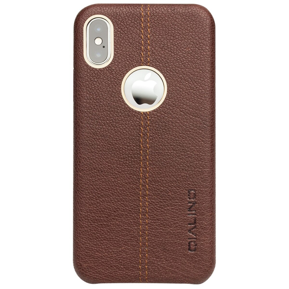 Husa iPhone X/Xs 5.8'' Qialino Leather Back Case Maro