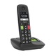 Gigaset E290A időseknek tervezett vezeték nélküli (DECT) telefon, üzenetrögzítő, kihangosítható, 150 neves telefonkönyv, hívófélazonosítás, Fekete