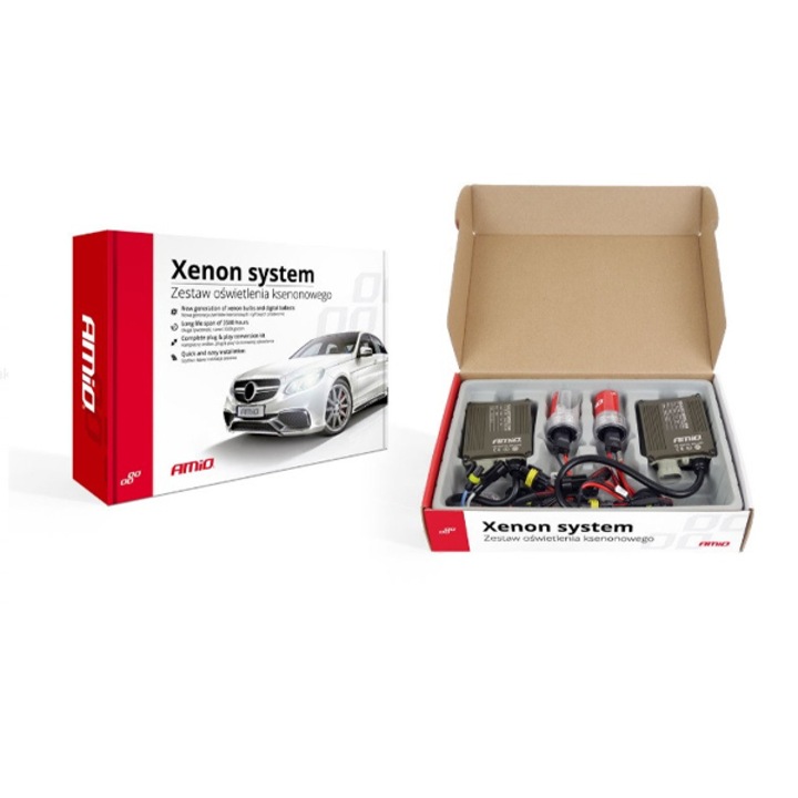 Amio gyári minőségű d2r xenon szett Can Bus trafóval 12/24V 35W 6000K