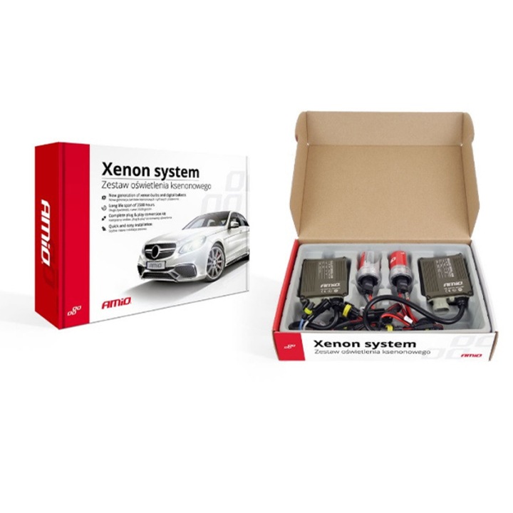 Amio gyári minőségű d2r xenon szett Can Bus trafóval 12/24V 35W 4300K