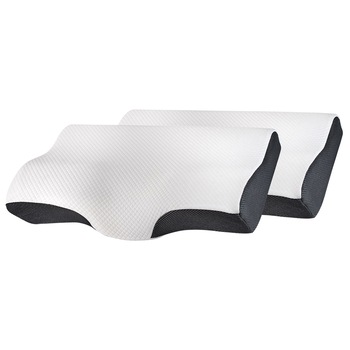 Set 2X perne cu suport pentru gat din spuma cu memorie Suporto®️ 60 x 34 x 11/7 cm cu perforatii Set 2X perne cu suport pentru gat din spuma cu memorie Suporto®️ 60 x 34 x 11/7 cm cu perforatii