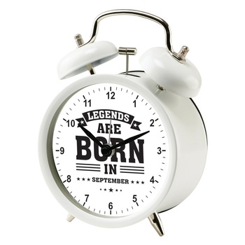 Ceas birou cu alarma, metalic, personalizat cu  Ceas birou cu alarma, metalic, personalizat cu