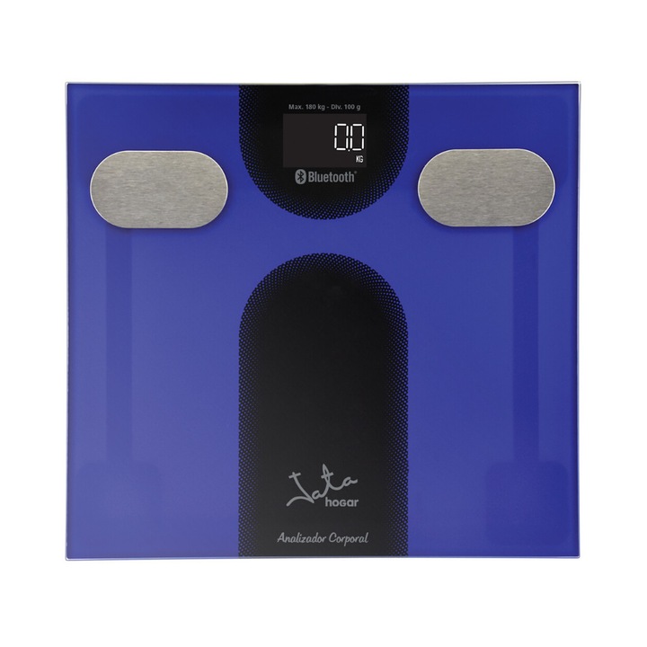 Електронен кантар за тегло Jata 523, 180 кг., Bluetooth, LED дисплей, Син