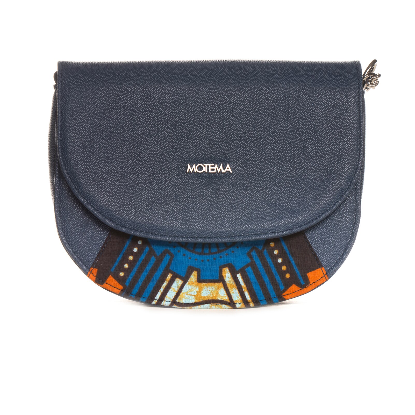 Geanta piele, Florance maxi, albastra, 19x23x8 cm