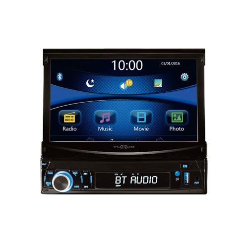 Radio SAL MP5 Player de Masina , Ecran LCD , Radio FM ,Marime Ecran 7 inch , Intrare Card SD cu Interfata USB si Conexiune Bluetooth , Putere 4 x 50 W , Ecran Dublu , Telecomanda Inclusa , Culoare Negru