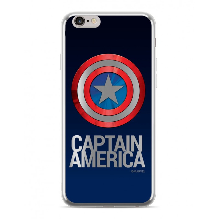 Силиконов гръб CASE LUXURY CHROME Captain America 001 за LG Q6, Многоцветен
