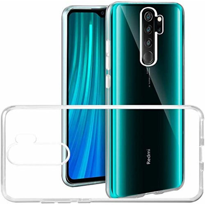 Силиконов кейс PhonePlusBG, Плътен силикон 2mm за Xiaomi Redmi Note 8 Pro, Прозрачен