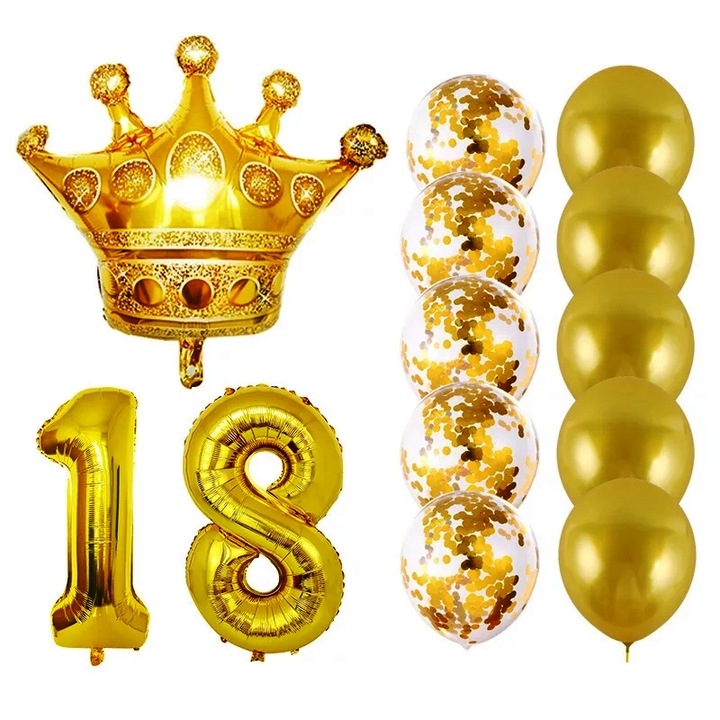 15 db-os lufi készlet nagykorúsághoz - Arany