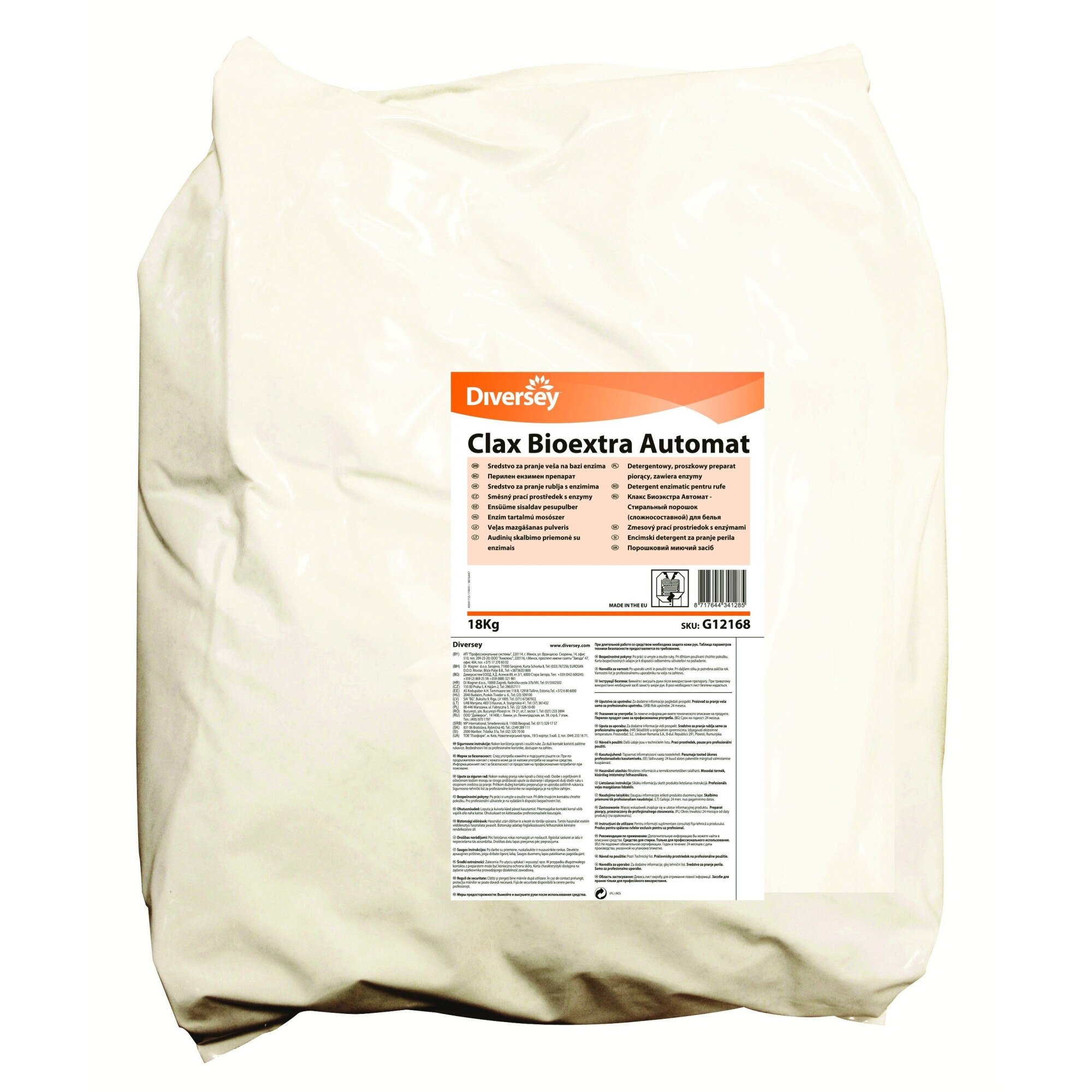 Detergent profesional pentru rufe cu inalbitor Clax Bioextra Automat 18kg
