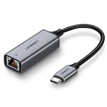 Adaptor UGREEN cu conectori USB-C - RJ45, Gigabit Ethernet Adaptor UGREEN cu conectori USB-C - RJ45, Gigabit Ethernet