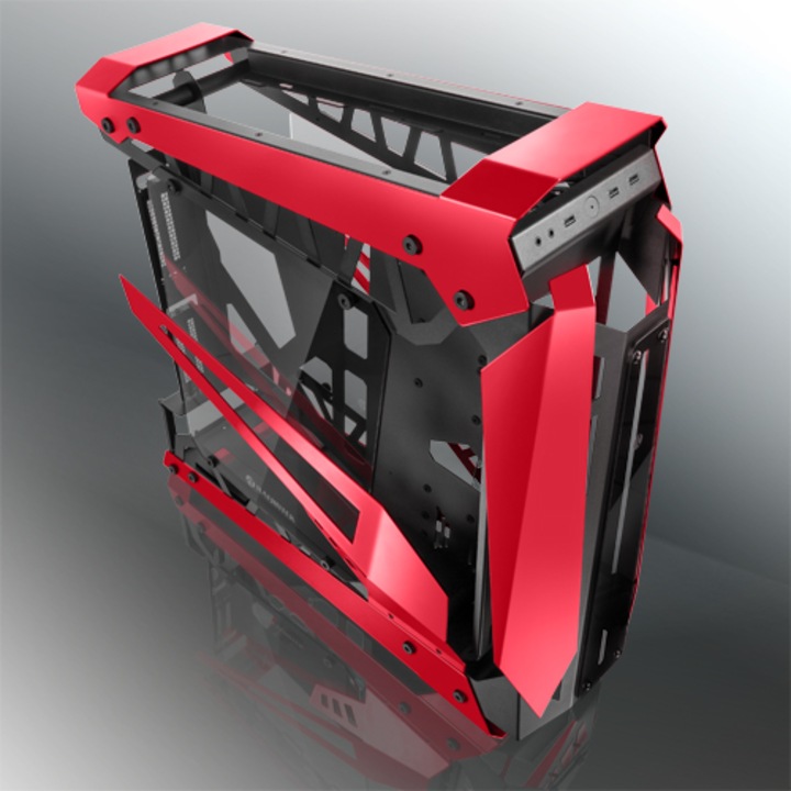 Számítógépház RAIJINTEK NYX Pro Showcase E-ATX Edzett üveg Piros