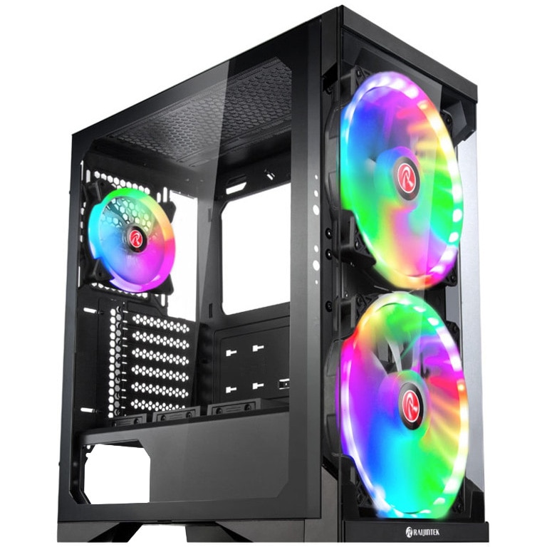 Carcasa Raijintek Silenos Pro, Middle Tower, ATX, fara sursa, Black