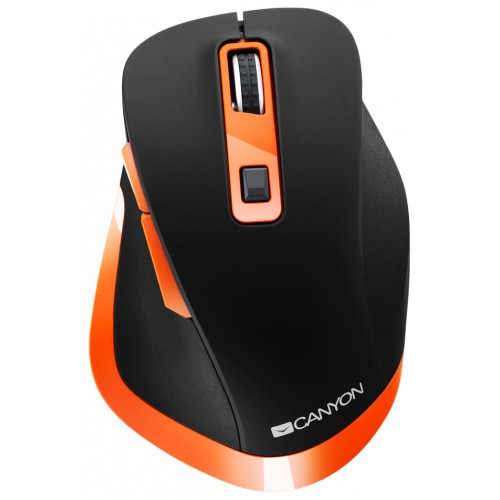 Mouse wireless Canyon CNS-CMSW14BO, 2.4GHz, 6 butoane, 2400DPI, Black/Orange