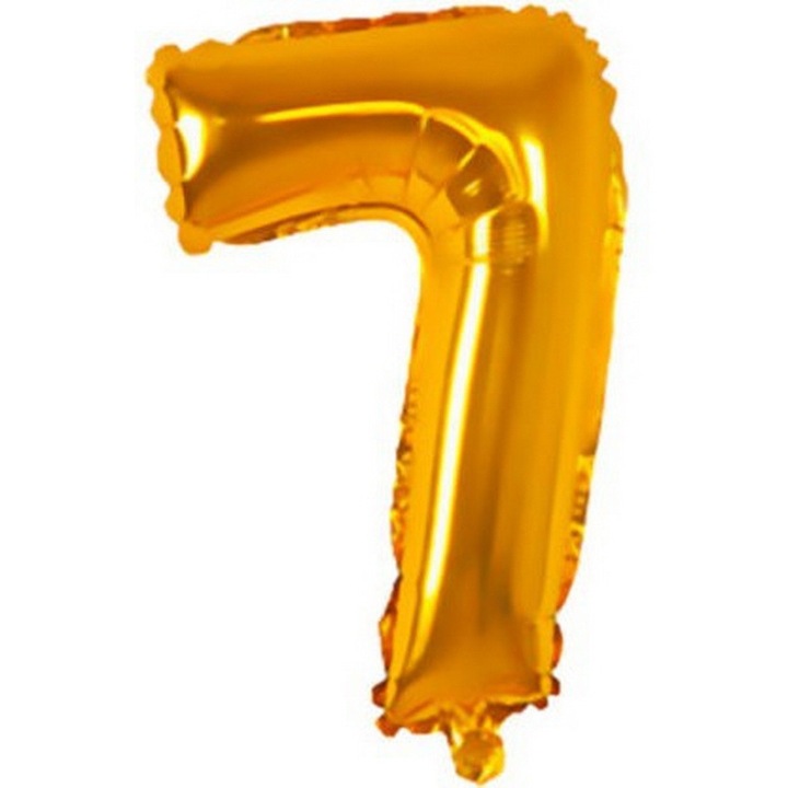 Mini 7-es Gold szám Fólia lufi 33 cm PNN89648