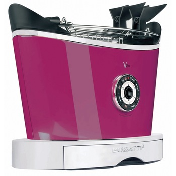 Prajitor de paine Casa Bugatti, VOLO Toaster, lift system, 3 functii: prajire,reincalzire si dezghetare, 2 sloturi automate, 6 trepte,mov Prajitor de paine Casa Bugatti, VOLO Toaster, lift system, 3 functii: prajire,reincalzire si dezghetare, 2 sloturi automate, 6 trepte,mov