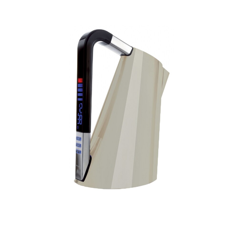 Fierbator electric inteligent Casa Bugatti, Vera Kettle, 45-100 grade, corp din inox, crem, capacitate 1.7L, programare digitala