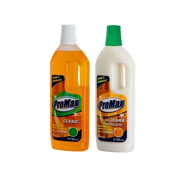 Pachet duo Promax :Solutie lemn parchet clasic 750ml + Solutie cu ceara pentru parchet 750ml Pachet duo Promax :Solutie lemn parchet clasic 750ml + Solutie cu ceara pentru parchet 750ml