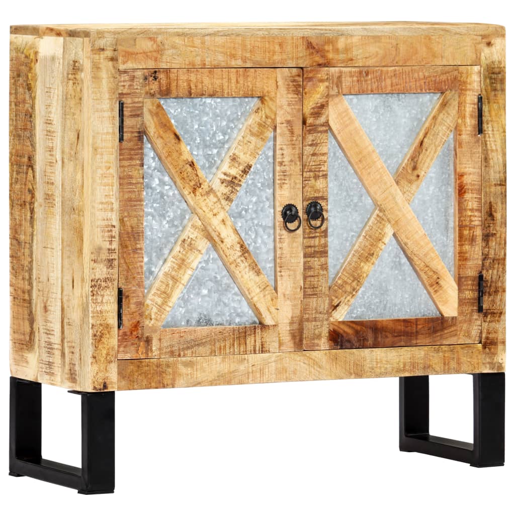 Comoda, vidaXL, 80 x 30 x 76 cm, Lemn de mango si otel, Maro