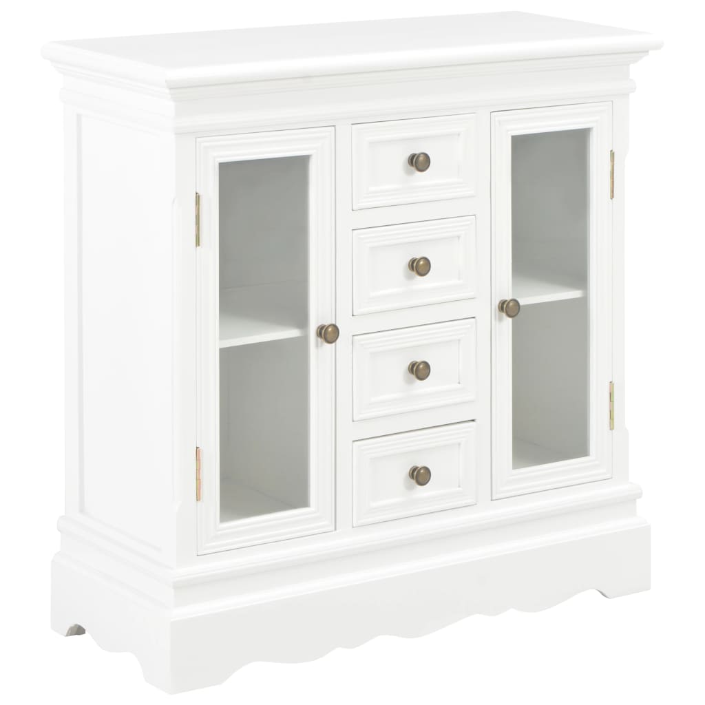 Comoda, vidaXL, 70 x 28 x 70 cm, Lemn de pin, Alb