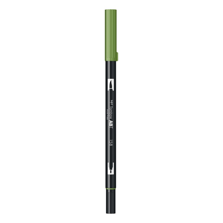 Marker Tombow ABT Dual Brush Pen 158 - dark olive