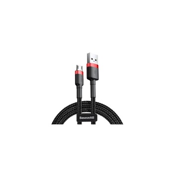 Cablu Universal Micro USB 2M / 1.5A - Baseus Cafule CAMKLF-C91 Black/Red Cablu Universal Micro USB 2M / 1.5A - Baseus Cafule CAMKLF-C91 Black/Red