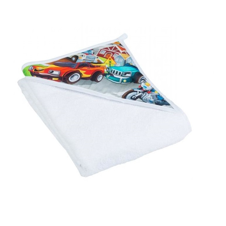 Prosop copii cu capison 100x100cm alb Cars