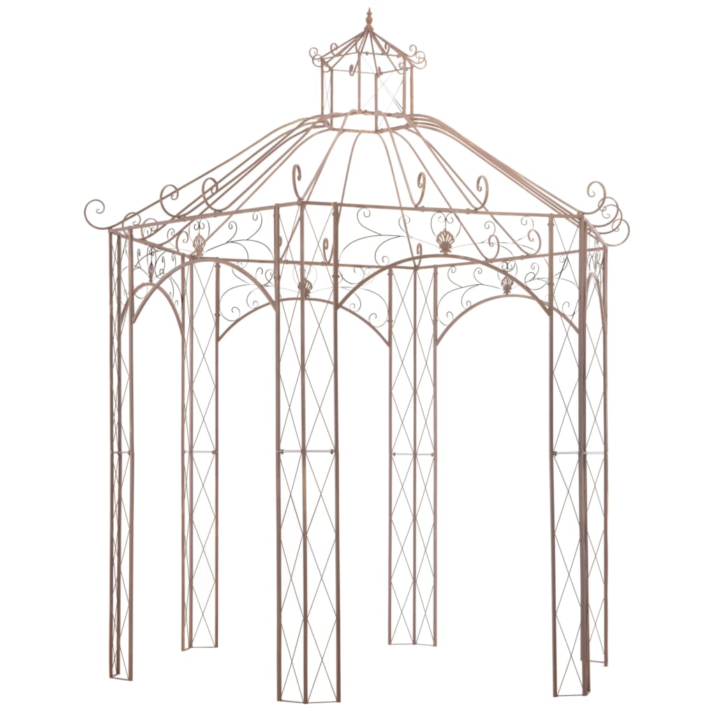 Pavilion de gradina, vidaXL, Otel, 300 x 300 x 344 cm, Maro