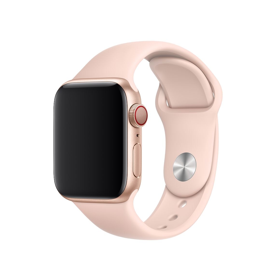 Modificări de la plictiseală Un credincios  Curea silicon pentru Apple Watch 38/40 mm, marimea S/M, seriile 1,2,3,4,5,  roz prafuit (pink sand) - eMAG.ro